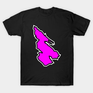 Salt Spring Island Simple Silhouette in Pink Magenta - Bold and Bright - Salt Spring Island T-Shirt